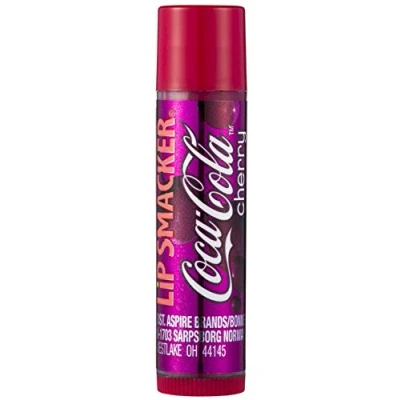 Image of authentic taste This unique lip balm delivers the of Coca Cola Cherry Coke while providing extended hydration to your lips: soothing moisture and refreshment in one