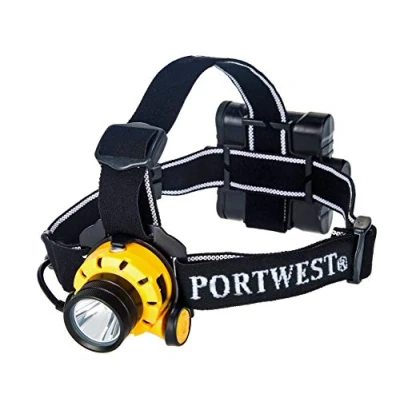 Image of Portwest Ultra Power Head Light, Size: One Size, Colour: Yellow/Black, PA64YBR