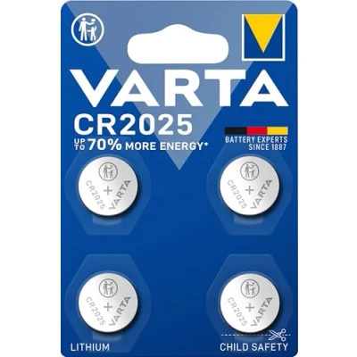 Image of VARTA CR2025 x 4 Electronic Lithium Battery