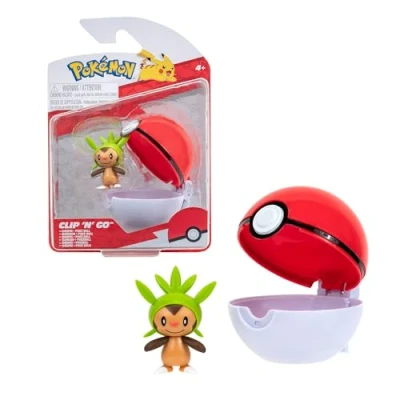 Image of Pokémon Clip ‘N’ Go Chespin Includes 2 Inch Battle Figure and Poke Ball Accessory