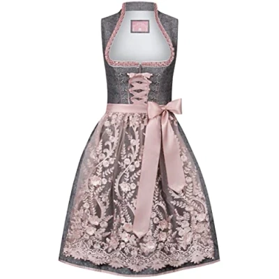 Image of Stockerpoint Women&#039;s Marietta Dirndl Special Occasion Dress, Antique Pink, 8