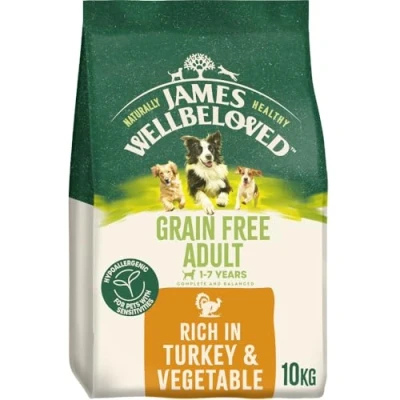 Image of James Wellbeloved Dog Adult Hypoallergenic Dry Food Grain Free Turkey 10 kg