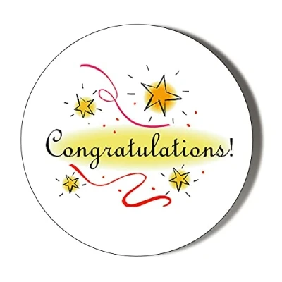 Image of Gift Insanity CONGRATULATIONS 38mm Small Novelty Badge