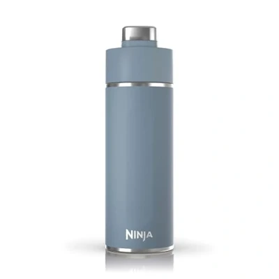 Image of Ninja Thirsti Water Bottle and Flask 700 ML With Leak Proof Lid, Designed For Carbonated, Hot &amp; Cold Drinks, Ideal Travel Sports, Triple Insulated, Stainless Steel Bottle, Blue, DW2401EUUKBL