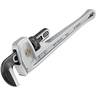 Image of RIDGID 31025 Heavy Duty Straight Pipe Wrench Plumbing Wrench,Red, 18 inch