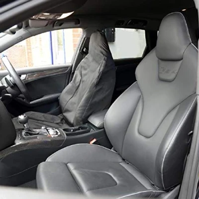 Image of UK Custom Covers SC163 Tailored Waterproof Front Seat Cover Sleek Fit (x1) Black To VW Golf GTI MK5 MK6 R32 Recaro