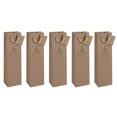 Image of SIGEL GT042 Gift bag bottle, brown, 10 x 35 cm