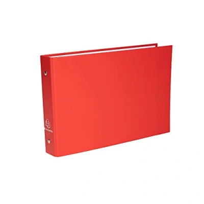 Image of Exacompta ref. 51060E Rigid PP binder for index cards fitted with dividers 804E 2 round rings 25 mm Back 40 External dimensions: 16.5x24cm 5 random colors