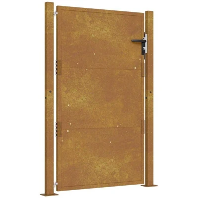 Image of vidaXL Garden Gate 105x130 cm Corten Steel