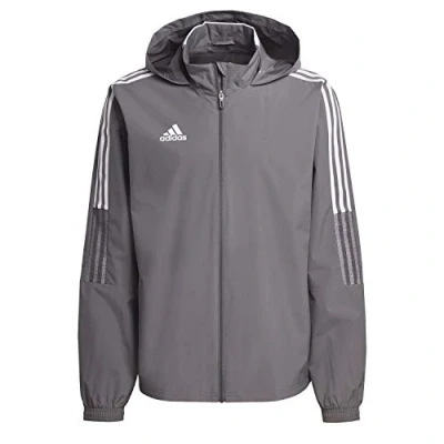Image of Adidas GM7389 TIRO21 AW JKT Jacket Mens Team Grey Four S