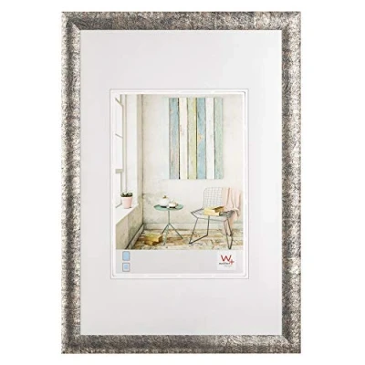 Image of walther Design Photo Frame Silver Black13 x 18 cm Trendstyle Plastic KP318F