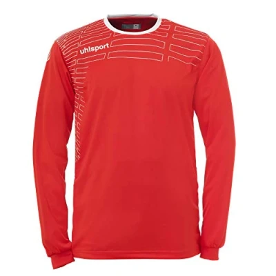 Image of uhlsport Men&#039;s Match Team Kit (Shirt &amp; Shorts) LS Red/White