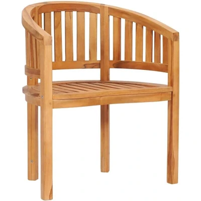 Image of vidaXL Banana Chair Solid Teak Wood
