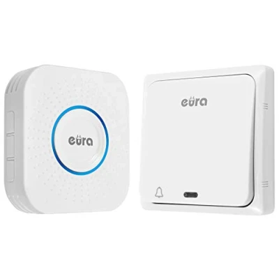 Image of Eura WDP 82H2 Battery Free Wireless Doorbell, Outdoor Waterproof 100 m Range, 58 Ringtones, 4 Volume Levels