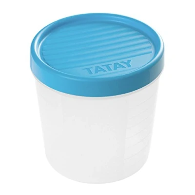Image of TATAY Food Storage, Airtight, 1L of Capacity, Screw Lid, BPA free, Suitable Microwave and Dishwasher, Blue. Measures: 12 x 12,5 cm
