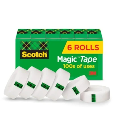 Image of Scotch Magic Tape, 3/4 x 1000 Inches, 6 Count Package (810K6)