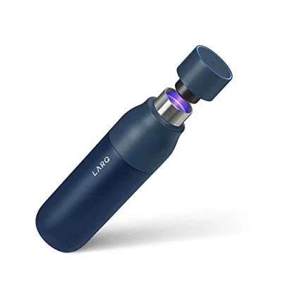 Image of LARQ Bottle PureVis 500 ml Self Cleaning and Insulated Stainless Steel Water with UV Purifier Award Winning Design Reusable &amp; Travel Friendly 2 Years Warranty, Monaco Blue