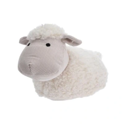 Image of Fabric Animal Door Stop Stopper Home Office Stuffed Filled Heavy Novelty Decoration Doorstop (Fleece Sheep)