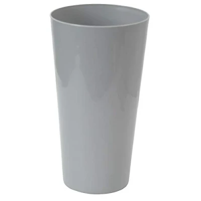 Image of Rammento 33cm Tall Grey Planter Round Plant Pot, Suitable for Indoor or Outdoor Use, Perfect Adding Height to Your Display, Great Flowers Greenery