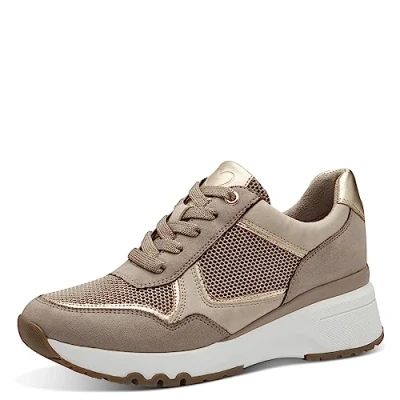 Image of MARCO TOZZI Women&#039;s 2 23733 41 Sneaker, Ecru Comb., 5.5