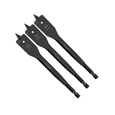 Image of 3 x SabreCut SCRIW20_3 20mm 152mm Impact Rated Flat Wood Spade Bits Compatible with Bosch Dewalt Makita Milwaukee and Many Others