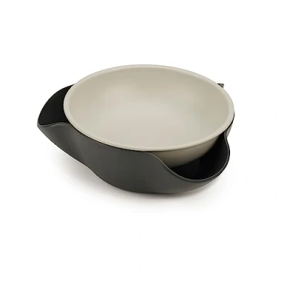 Image of Joseph Double Dish Serving Bowl with Food Waste Compartment Grey, 4
