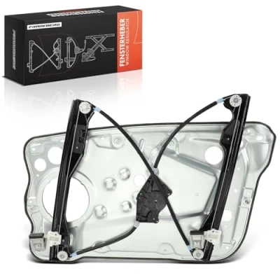 Image of Frankberg Window Regulator with Metalplate Front Left Compatible Fabia I 6Y2 6Y3 6Y5 4 5 Doors Hatchback Kombi Kasten Notchback 1999 2008 6Y0837461