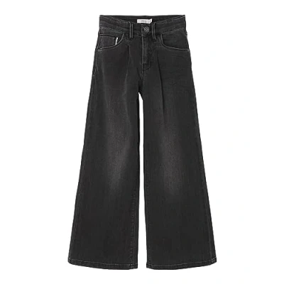 Image of NAME IT Girl&#039;s Nkfbella Wide Jeans 1463 Sp Noos Pants, Black Denim, 9 Years