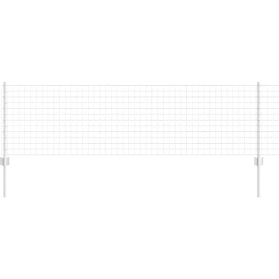 Image of vidaXL Euro Fence with 11 U Posts Silver 0,6x25 m Steel