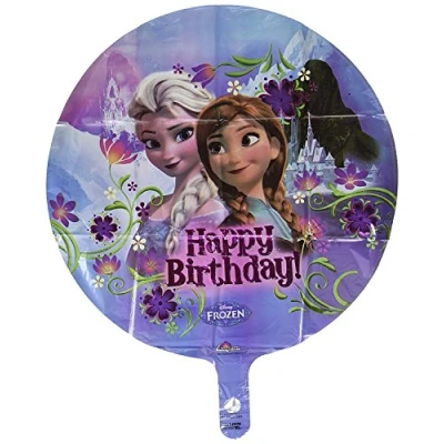 Image of Amscan Anagram 2900901 Disney Frozen Happy Birthday Round Foil Balloon 18 Inch, Blue