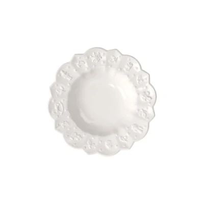 Image of Villeroy &amp; Boch Toy&#039;s Delight Royal Classic plate, deep dining plate with relief pattern, premium porcelain, dishwasher proof, 24 cm, white