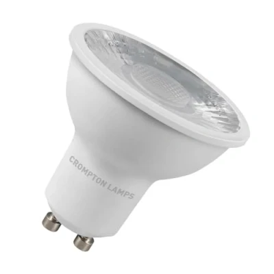 Image of Crompton Lamps LED GU10 Spotlight 5W Dimmable Thermal Plastic (50W Equivalent) 4000K Cool White 38 Clear 550lm Replacement Bulb
