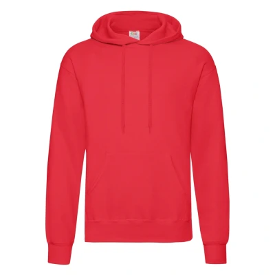 Image of Fruit of the Loom Mens Adults Unisex Classic Hooded Sweatshirt (Red) Size 3XL