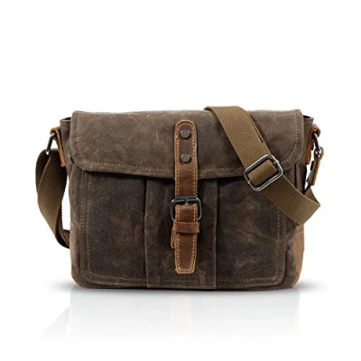 Image of FANDARE Casual Shoulder Crossbody Bag Canvas Messenger Pack for 7.9 inch Tablet Men Women Satchel School Portable Envelope Briefcase Commute College Campus Hiking Outdoor Travel