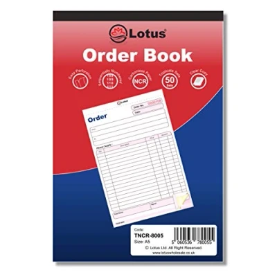 Image of Triplicate Order Book NCR, A5 (143 x 210mm), Triplicate, 3 Parts Carbonless TNCR 8005 (1 Book)