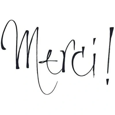 Image of Artemio Wooden Stamp E Text Merci