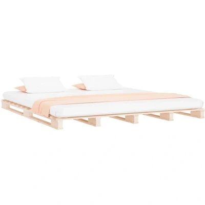 Image of vidaXL Pallet Bed without Mattress 160x200 cm Solid Wood