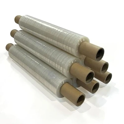 Image of JeeJaan® 6 Rolls Clear Pallet Wrap 400mm x 250m 17mu 1.50kg Extended Core Tear Resistant Shrink &amp; Stretch Water Moisture Proof Industrial Cling Film Multi Use Furniture