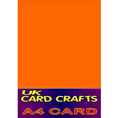 Image of StellaWeds 20 x A4 Orange Card Stock 260gsm