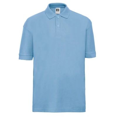 Image of Russell Athletic Childrens Unisex Childrens/Kids Pique Polo Shirt (Sky Blue) Size 7 8Y