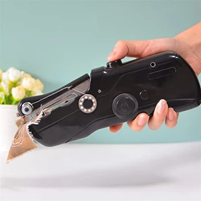 Image of BAMFY Hand Sewing Machine Portable Cordless Mini Quick Handheld Stitch Tool for Fabric, Kids Cloth, Clothing