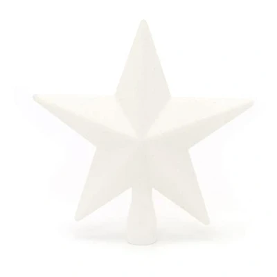 Image of Elegant White Star Christmas Tree Topper Xmas Decorations