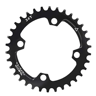 Image of Keenso 1 Pcs Bike Chainring, 96BCD Narrow Wide Round Chainring Repair Chain Ring for Mountain Bicycle(34T) Bicycles and spare parts