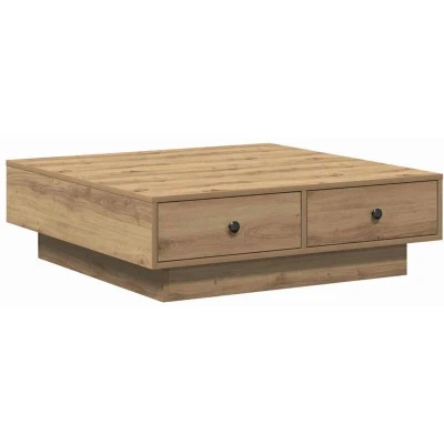 Image of vidaXL Coffee Table Artisan oak Veneer, MDF 90 x 28 cm Storage
