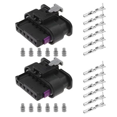 Image of eMagTech 2x 6 Pin Car Tail Light Rear Lamp Plug Connector 61132359993 Compatible with BMW 1 2 3 4 Series F20 F21 F22 F23 F28 M2 F30 F31 F32 F33 F36 Electrical