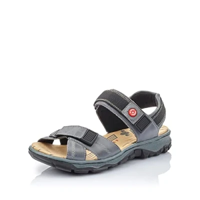 Image of Rieker Women’s 68851 Closed Toe Sandals, Blue (Whitedenim/jeans), 3 UK