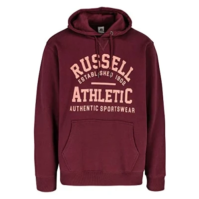 Image of Russell Athletic A20192 BU 482 PULLOVER HOODY Sweatshirt Men&#039;s BURGUNDY Size S