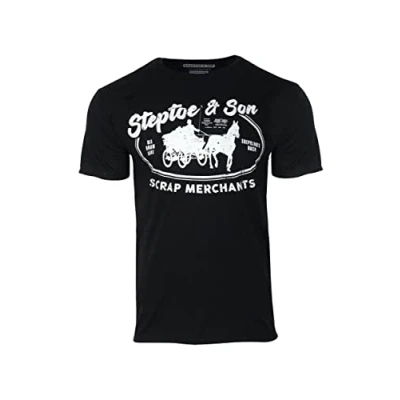Image of Sporting Profiles Steptoe and Son Scrap Merchants Licensed T Shirt Vintage Look (as8, Alpha, l, Regular, L) Black
