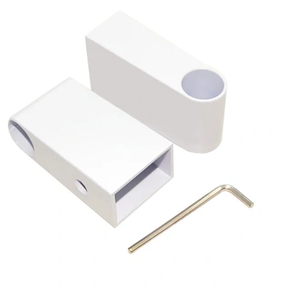 Image of Mira L16J slide bar rail support brackets (pair) white (1740.595)