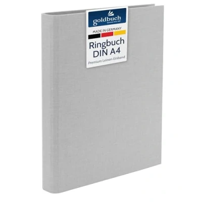 Image of goldbuch Bella Vista Photo Ring Binder 26 x 32 cm Linen 37, Linen, Light Grey, 26x32